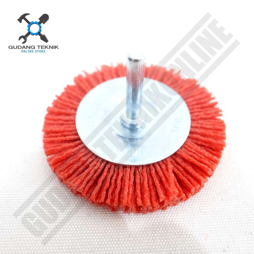 Sikat Piring Nylon Gerinda Mini Rata 3&quot; INGCO WB40755 / Nylon Circular Brush Nilon 3 Inch WB 40755 WB-40755