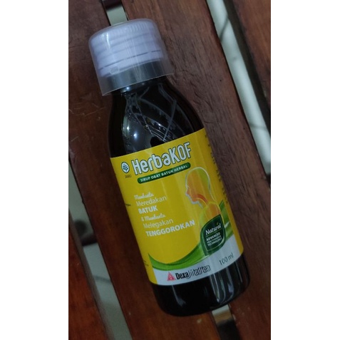 HerbaKOF Sirup 60 % 100 ML / Meredakan Batuk Berdahak &amp; Tidak Berdahak / Melegakan &amp; Menghangatkan Tenggorokan / Obat Batuk Herbal / Ekstrak Buah Delapan Dewa