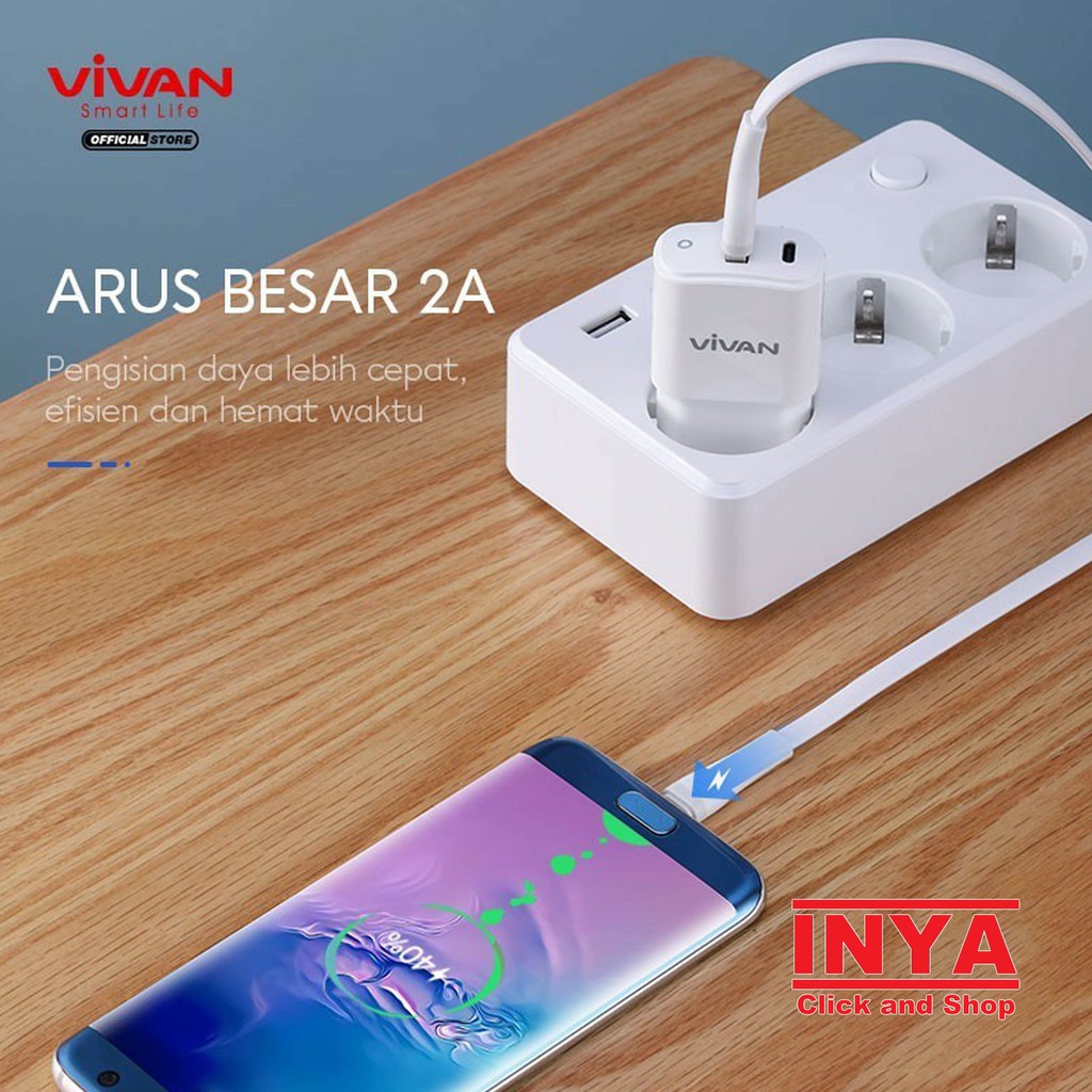 VIVAN SM100S DATA CHARGING CABLE 100cm ORIGINAL - KABEL MINI MICRO USB