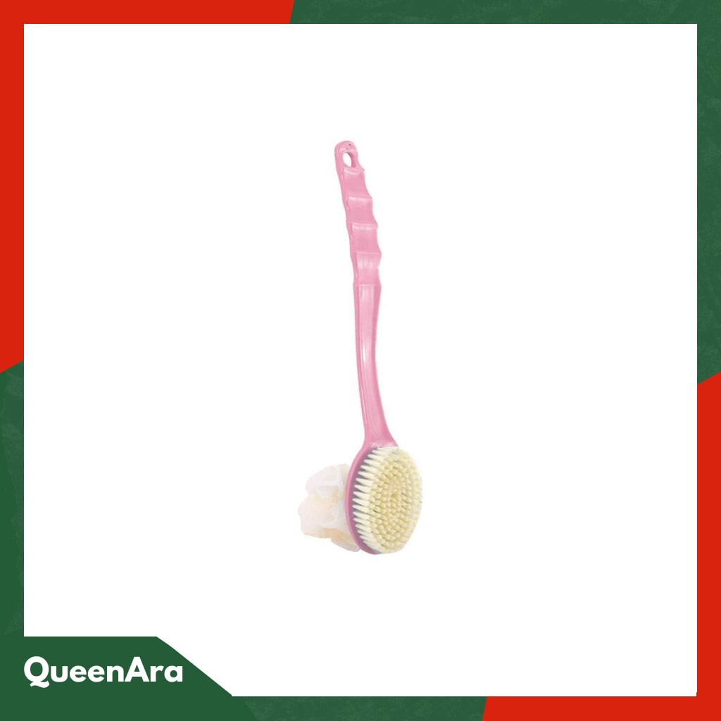 TREESMILE Sikat Mandi Bath Brush Back Rubbing with Shower Puff LF7300