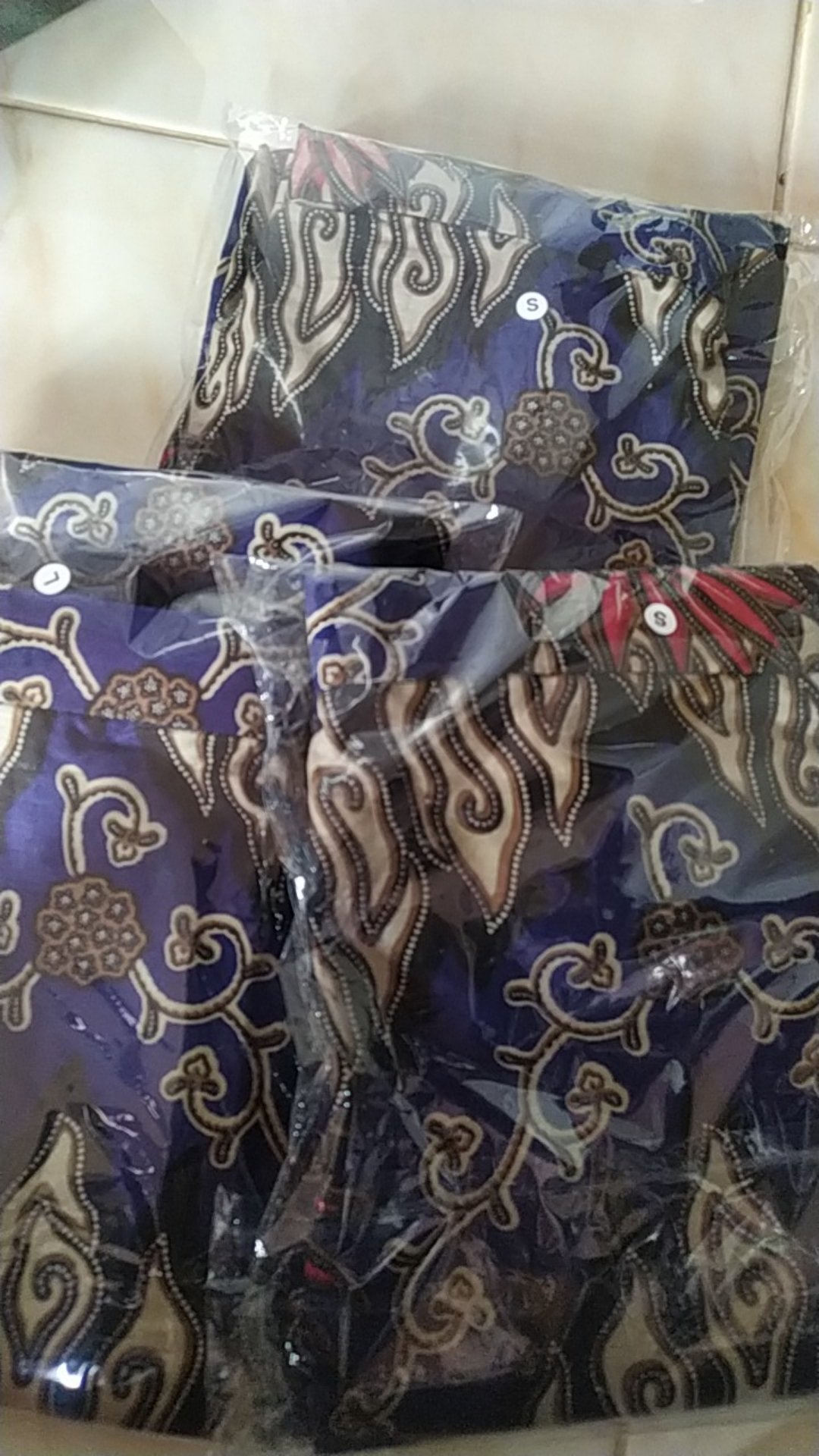 Set Couple Batik Muthia Navy (kemeja, Rok Span, Kebaya Muthia Navy Include Selendang)
