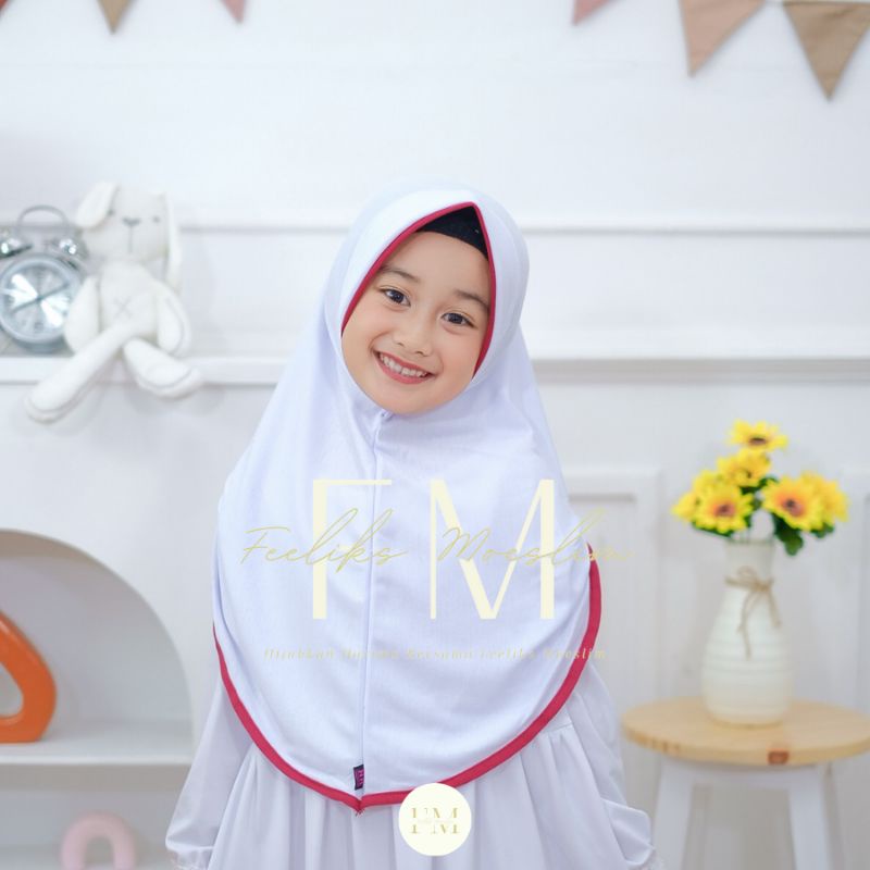 Hijab Bergo Penguin 6-10thn / Jilbab nyaman murah adem kerudung kualitas PREMIUM