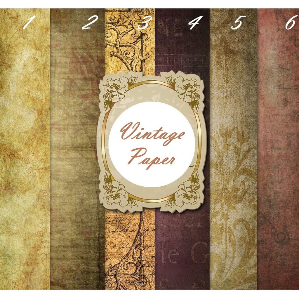 Kertas Scrapbook - Vintage Paper 1-6_FFH19 Design