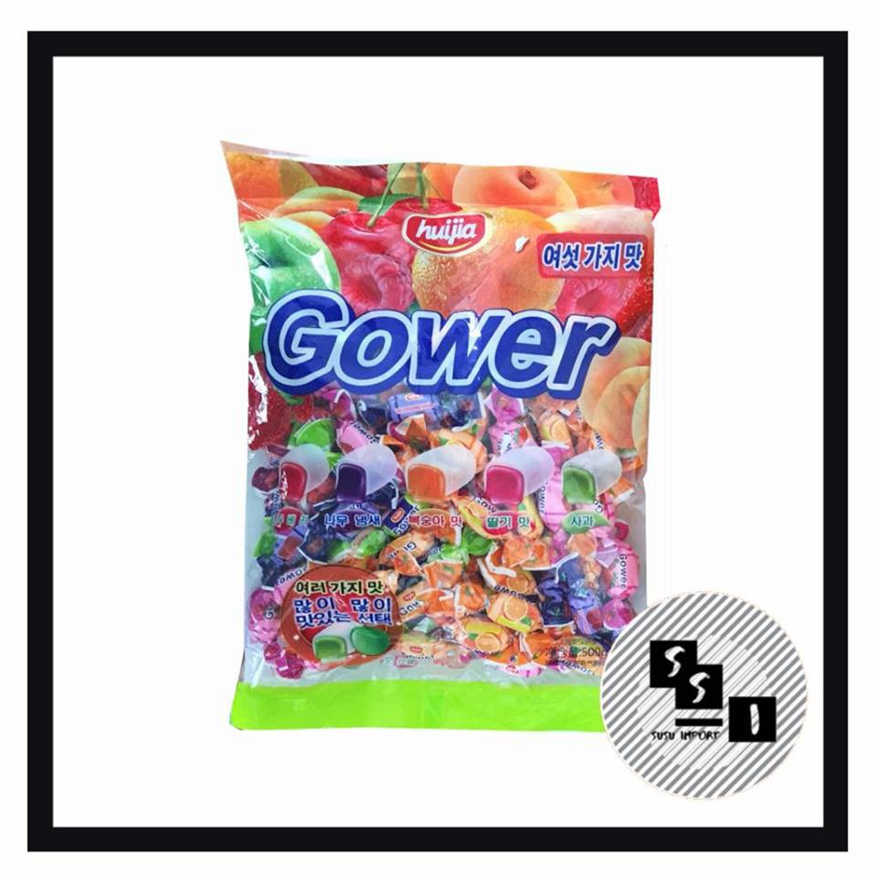 

Huijia Gower / Permen Aneka Rasa Buah Susu/ Fruity Milk Candy 500grm