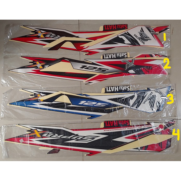 Sticker standart ori motor / Stiker Bodi & Lis Body & Striping Supra X 125 2014 - 2015