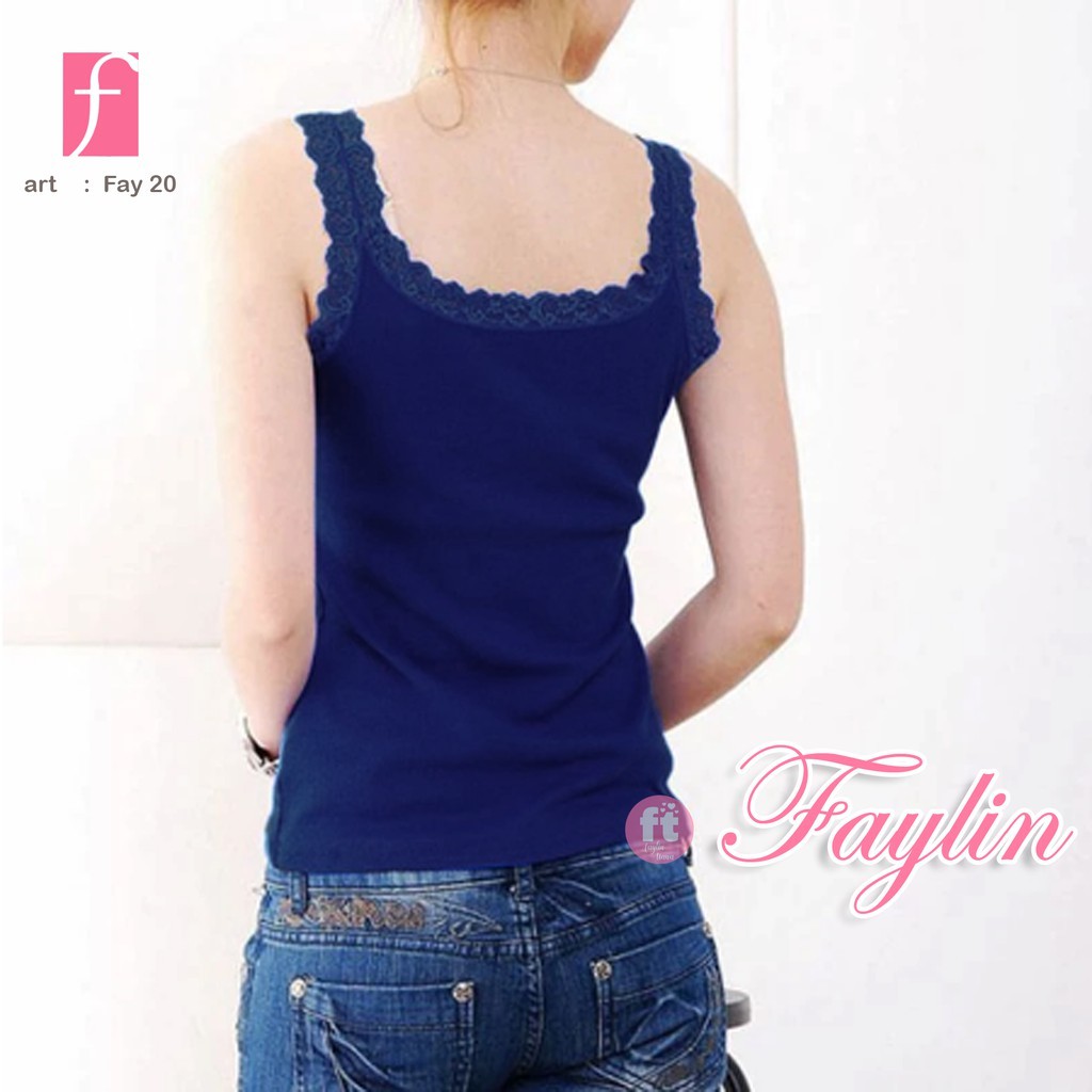 FAYLIN | Tanktop Wanita RENDA Rayon Spandex / Tank Top L-XXL / art FAY 20