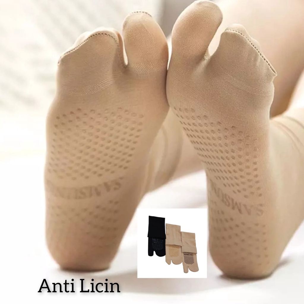 Kaos Kaki Samsung Anti Slip  Bahan Stocking Tebal  Kaus Kaki Wanita Jempol Samsung Anti Licin Panjang  Kaos Kaki 2 Jari Muslimah