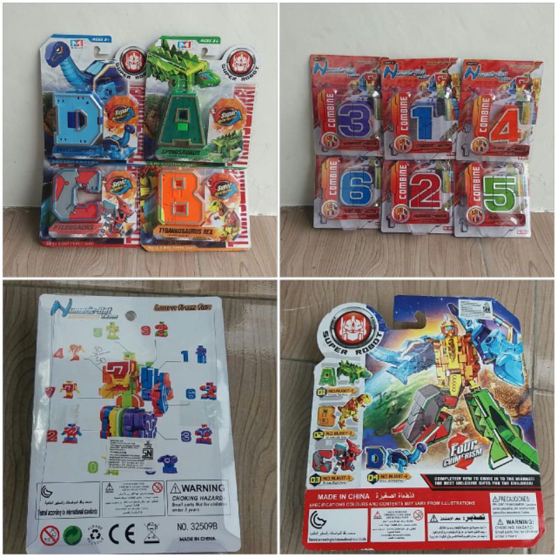 robot huruf dan robot angka