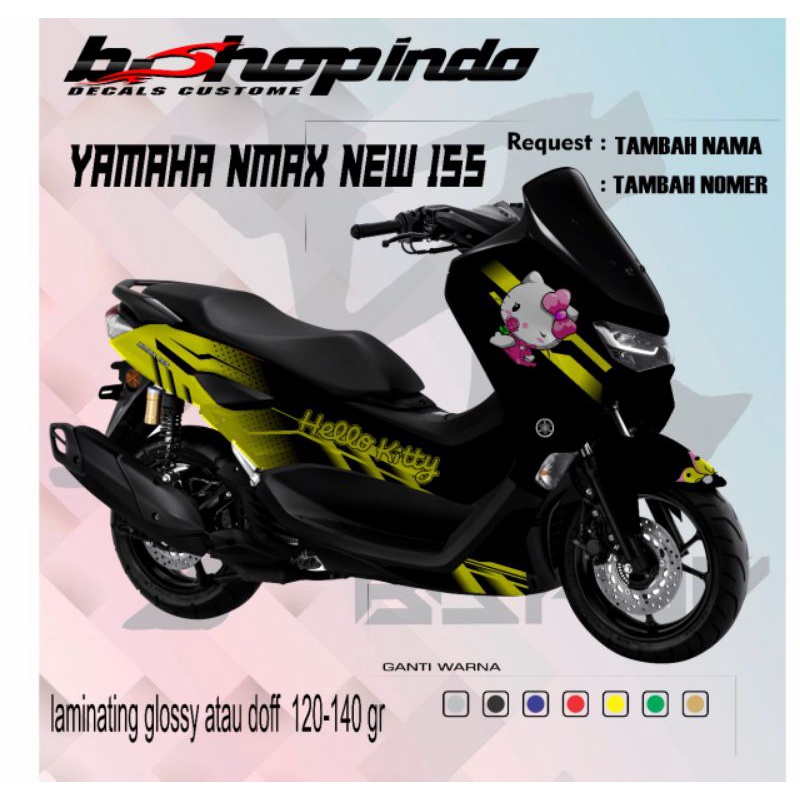 Decal sticker New Nmax 2020 Motip Hello kitty Bishop Arena fullbody