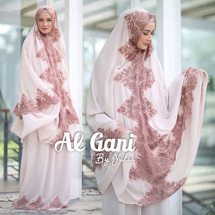Terbaru !!! Azurra Shop Mukena Zigzag Kombinasi Brukat Pink Cantik By Algani Mukena Dewasa Fashion