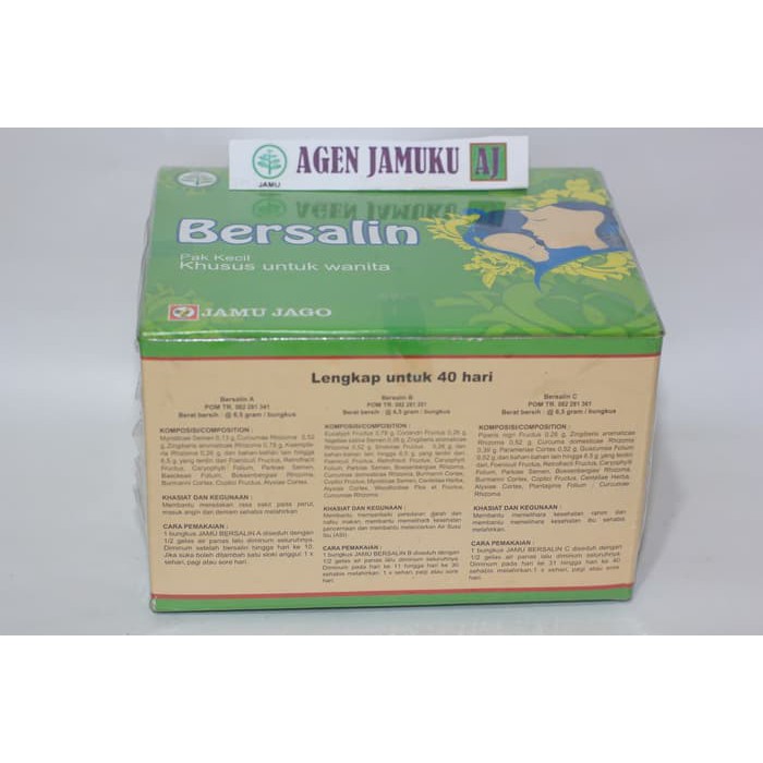 

jamu BERSALIN cap Jamu Jago lengkap 40 hari Pak kecil