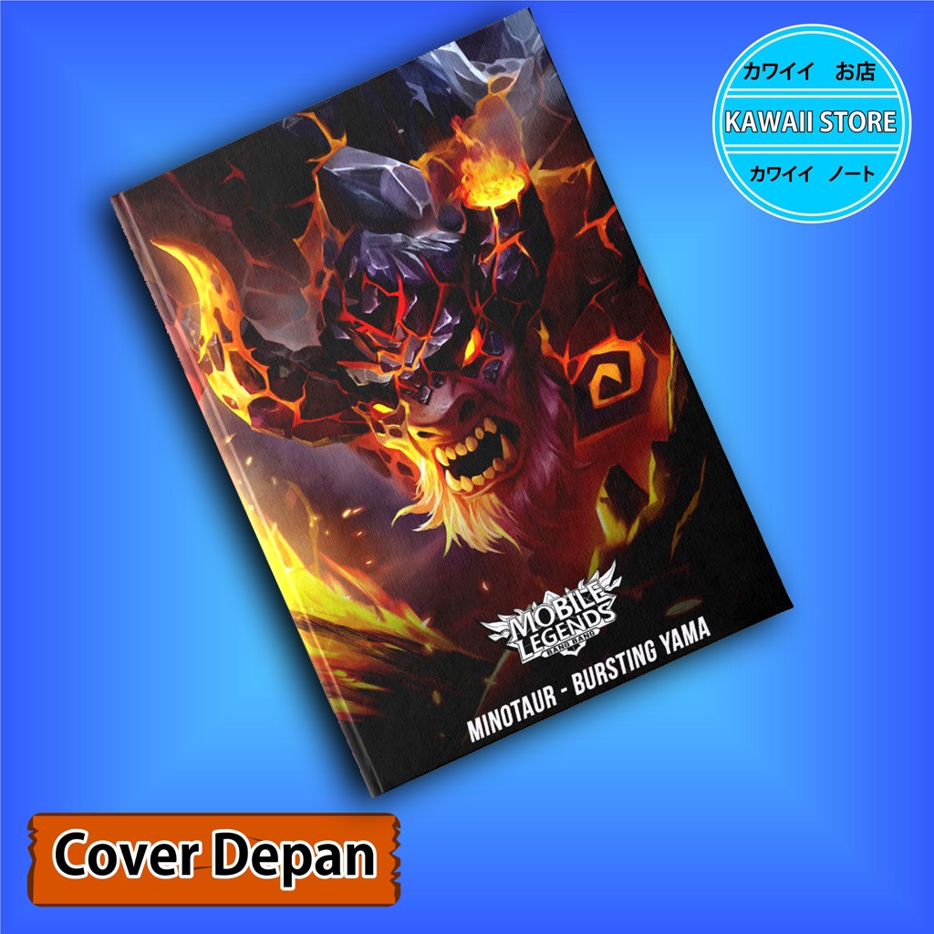 

Notebook / Pocket book Hard Cover Game MLBB MINOTAUR-BURSTING YAMA uk A5 & A6 / Notes Book