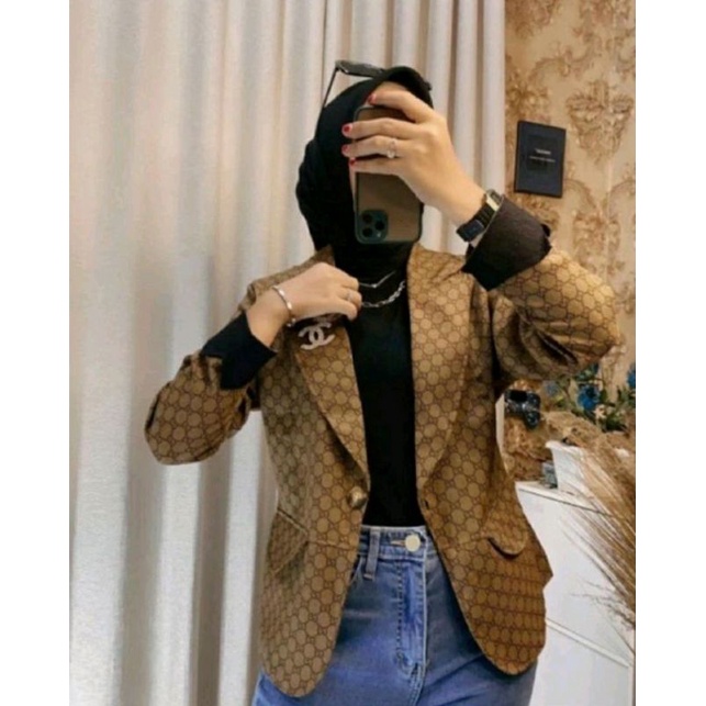 Blazer Wanita Impor Trelaris / Blazer Wanita Trebaru / Blazer Gucci