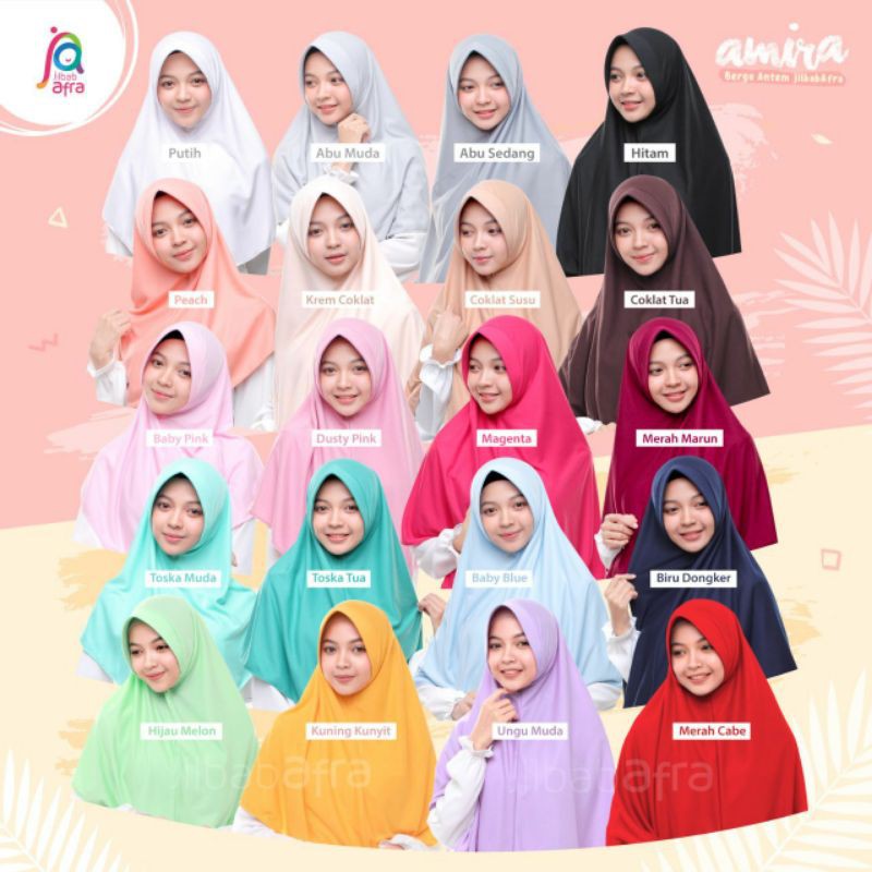 [COD bosa] Amira Uk M Bergo Antem Premium by Jilbab Arfa Jahitan Butik  kualits sama