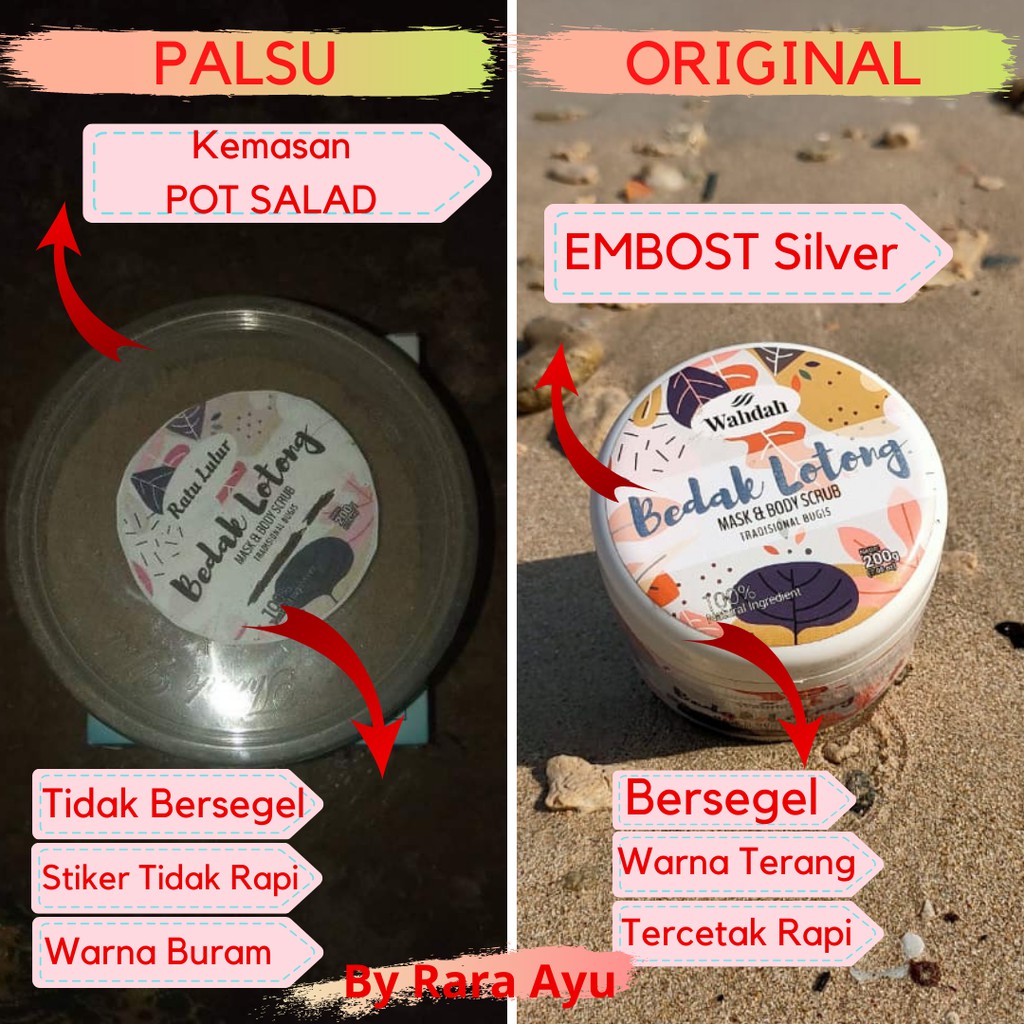 [COD] Body Scrub Bedak Lotong Wahdah | Lulur rempah | bedda lotong Terlaris