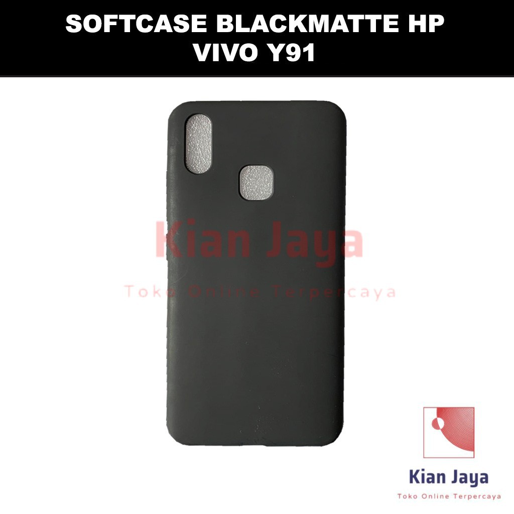 Softcase Blackmatte Handphone Vivo Y91 Antishock, Casehp, Siliconcase, Slim Design