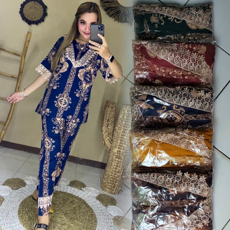 Terlaris Cp Renda/Arabian/Setelan Renda Sultan/Fasion Wanita/Daster Arab/Piyama/Baju tidur/Dlusia/Termurah-1