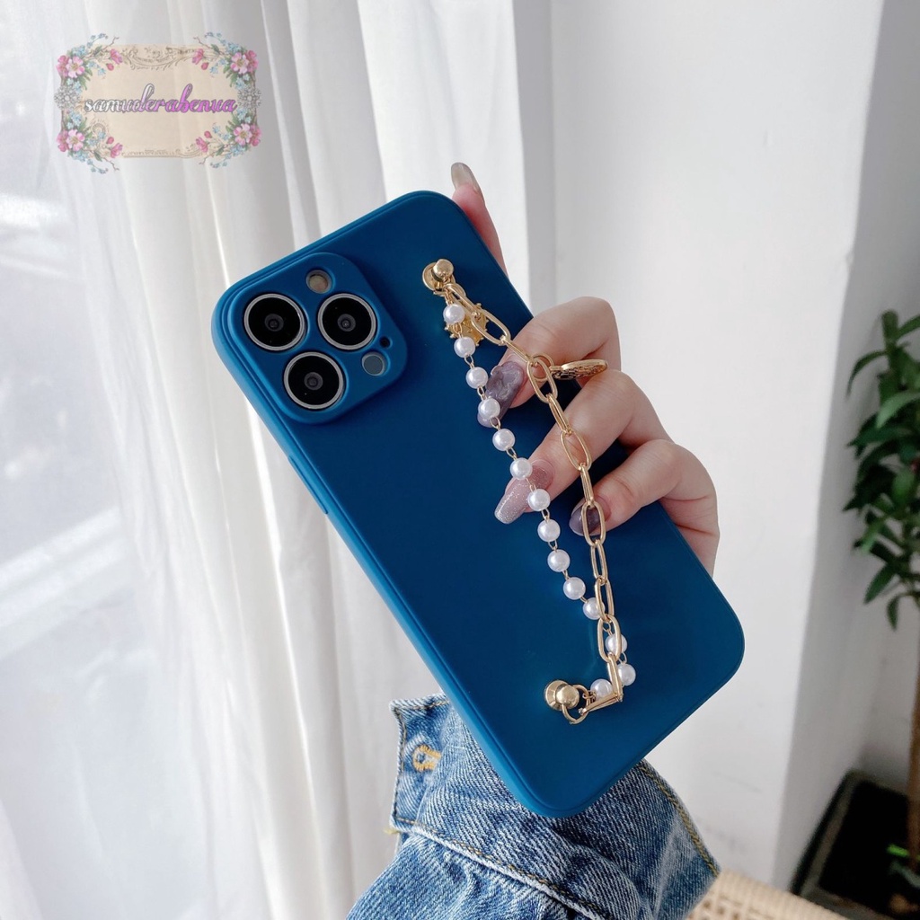 SOFTCASE MACARON RANTAI MUTIARA CHAIN GRIP INFINIX NOTE 8 10 11 PRO ZERO X NEO SB3592