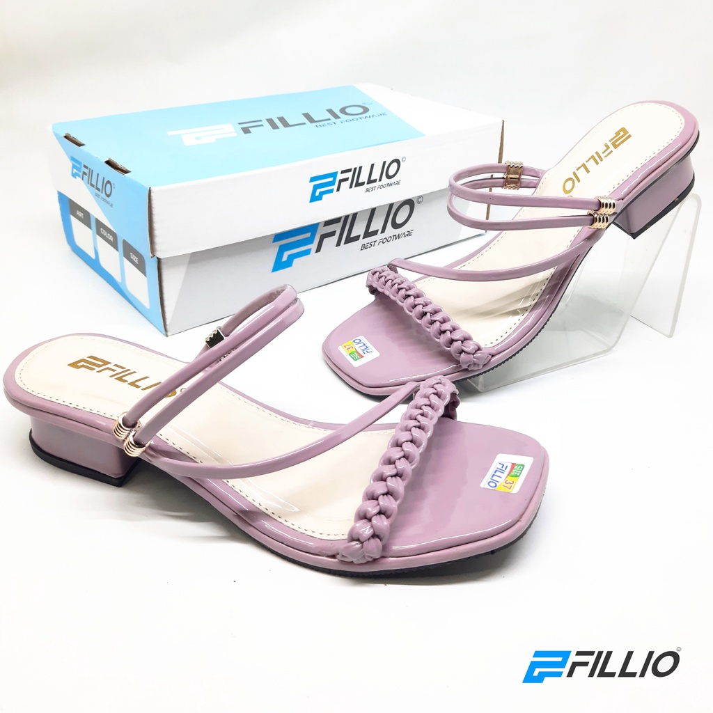 Sandal Heels 3cm Wanita Hak Chunky Fillio K08 Elegan