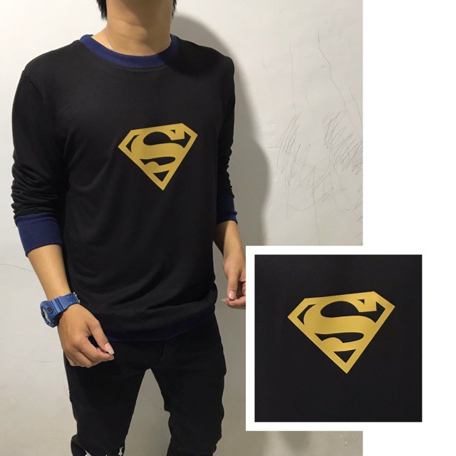 Sweater Cowok Lengan Panjang Superman / SWEATER RAJUT PRIA SUPERMAN
