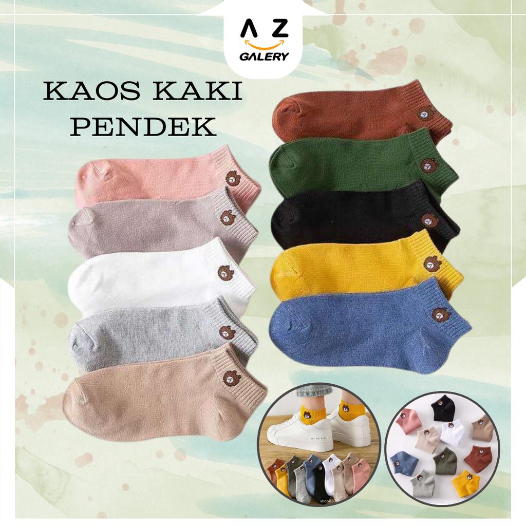 Azgalery KK18 Kaos Kaki Pendek Motif Boneka Kaos Kaki Wanita Pria Bahan Lembut Nyaman Untuk Sekolah Kaos Kaki Anak Kaos Kaki Remaja