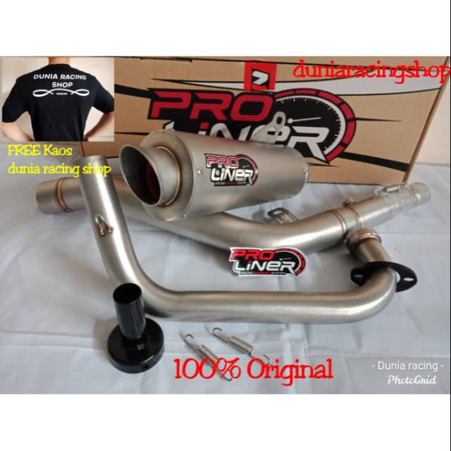 Knalpot Proliner TR 1 R Long Ninja 250 mono Titan full system Original Proliner