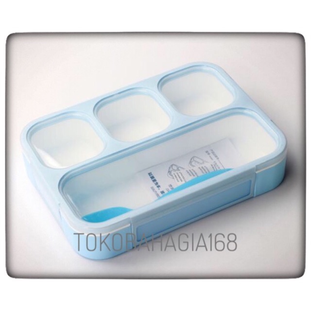 Item 578 Kotak makan yooyee / josei grid bento 4 sekat