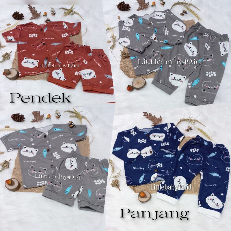 NEW !! Setelan Baju Bayi Pendek Dan Panjang Motip SNI/Set Baju Baby Motip