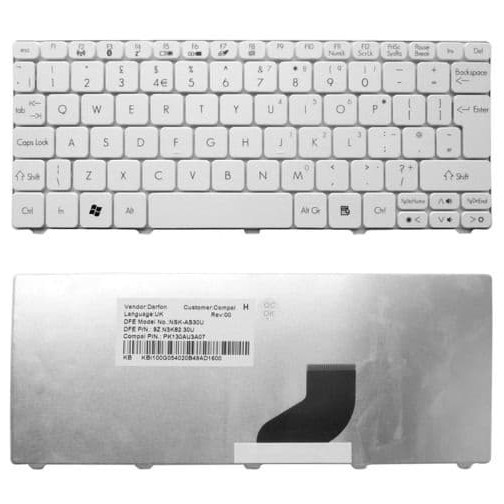 KEYBOARD AO532 AO522 AO HAPPY PUTIH ORIGINAL