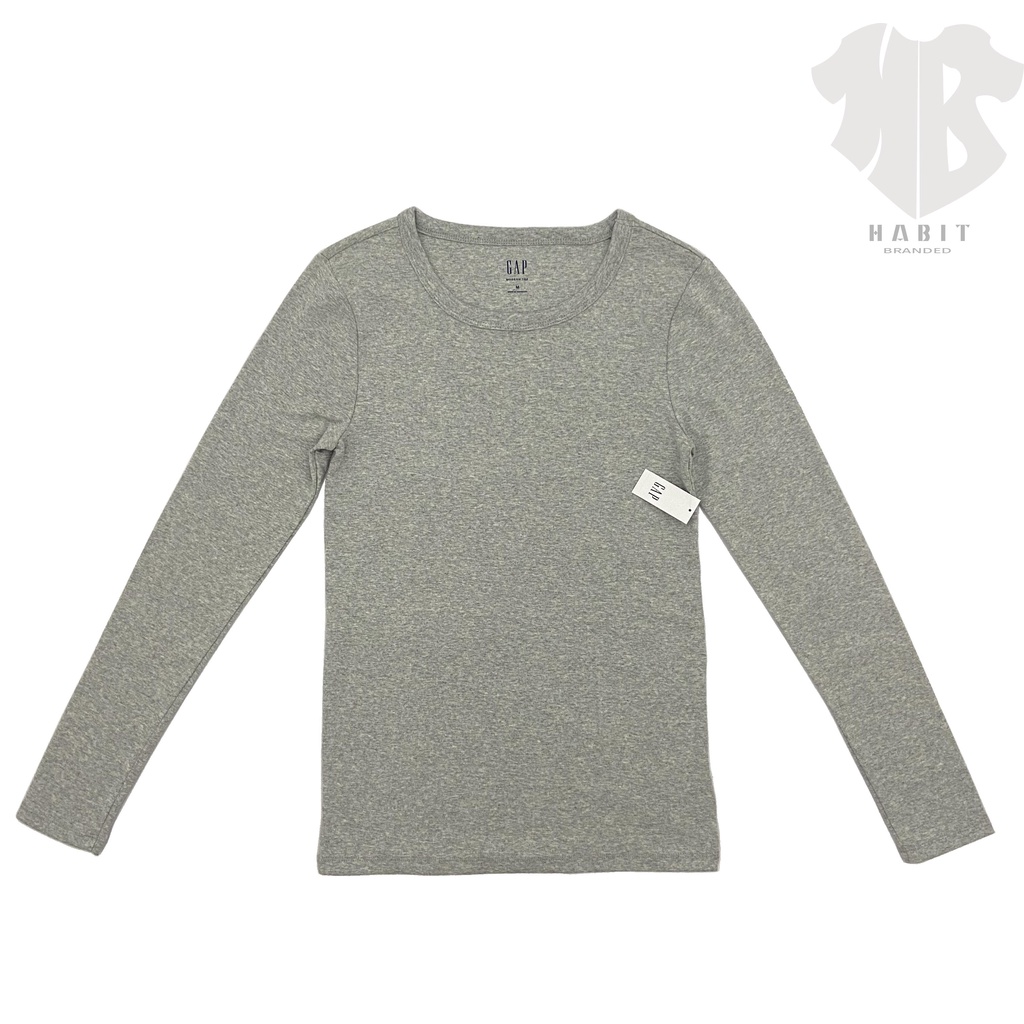 Gap Modern Crewneck T-Shirt Long Sleeve | Kaos Lengan Panjang wanita