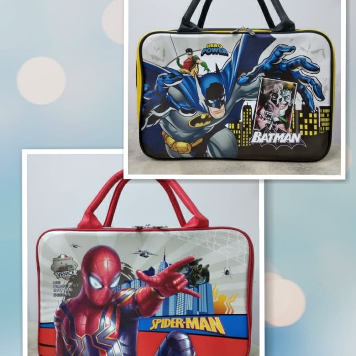 Lucky        Tas koper travel anak cowok Spiderman spider Batman avengers