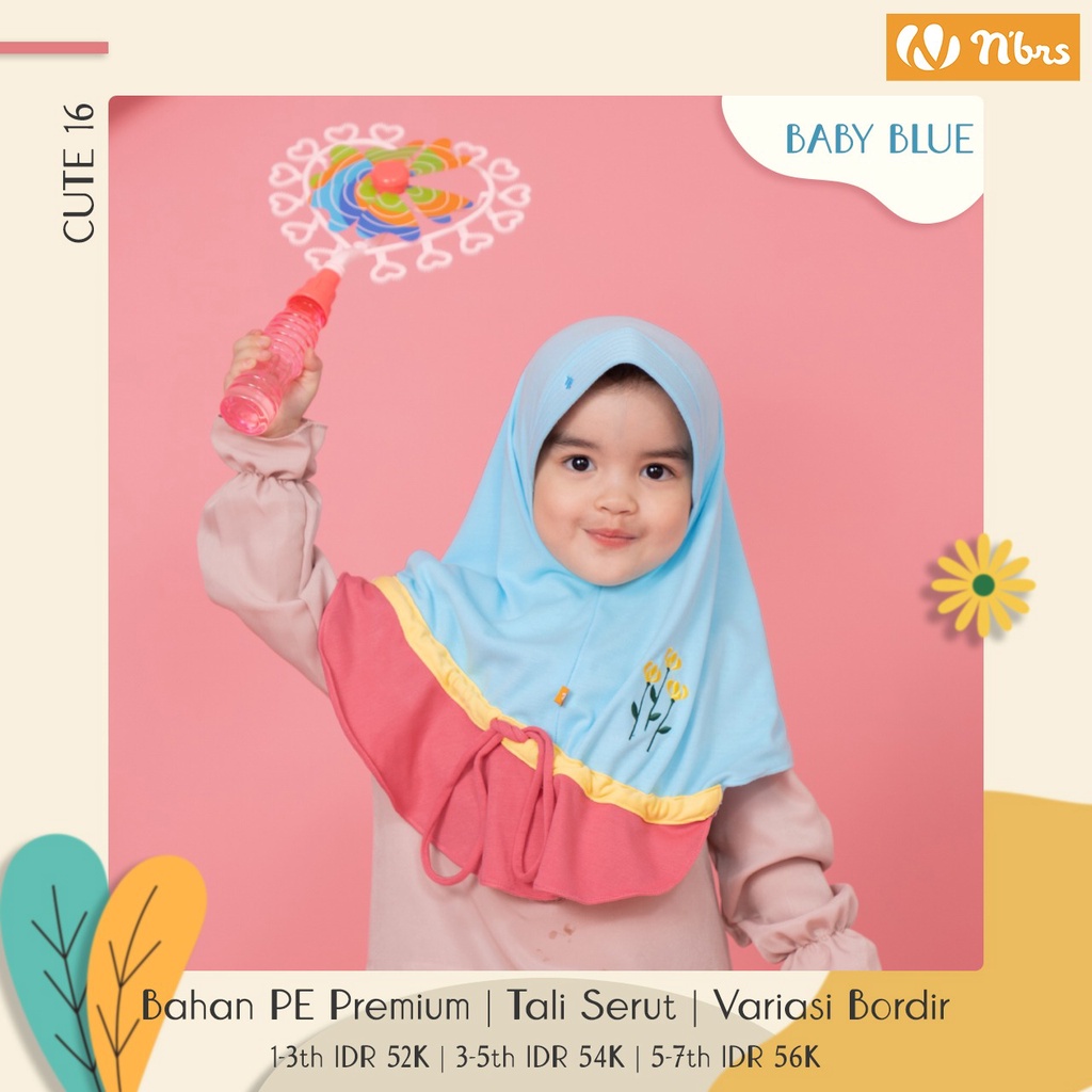 Jilbab Anak Tali Usia Balita (1 - 5 Tahun) by Nibras Hijab Cute Pad 16