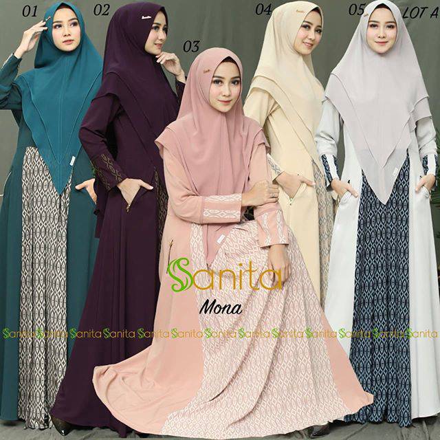 Gamis original - trendy - SYARI MONA  by SANITA