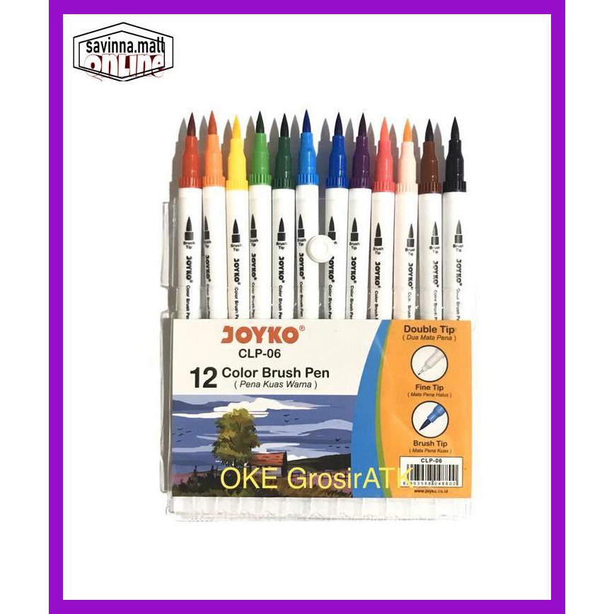 

U0Uo879- Brush Pen Joyko Clp-06 / Spidol Warna Set Y7Ry688-