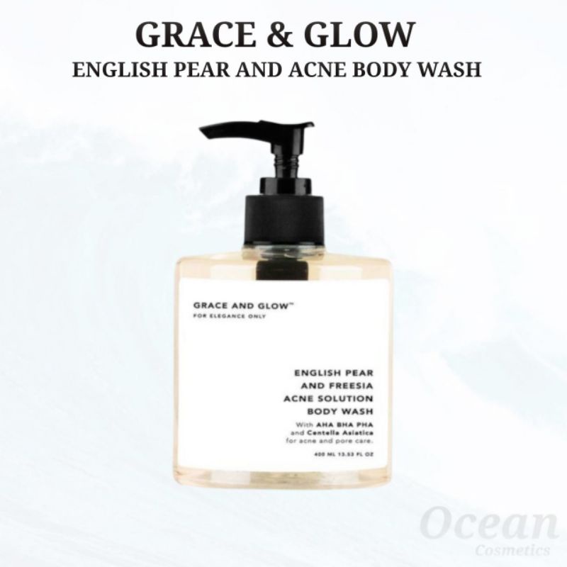 (BPOM) GRACE &amp; GLOW English Pear And Freesia Acne Solution Body Wash 400ml