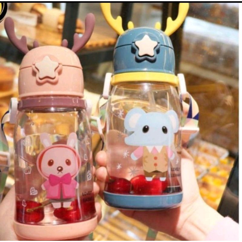 BOTOL MINUM / TEMPAT MINUM ANAK TANDUK RUSA BOTOL BPA FREE 2186