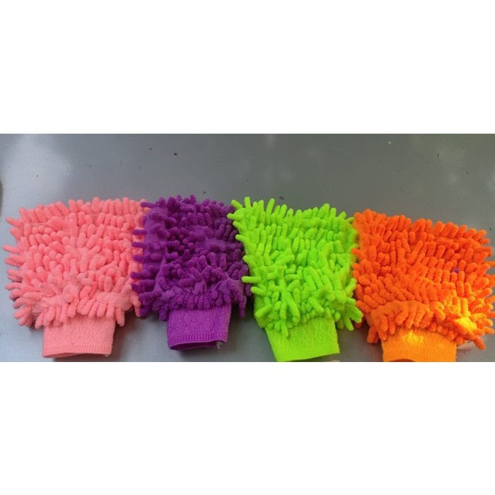 1 SISI Sarung Tangan Microfiber Lap Cendol Kemoceng Kain Motor Mobil