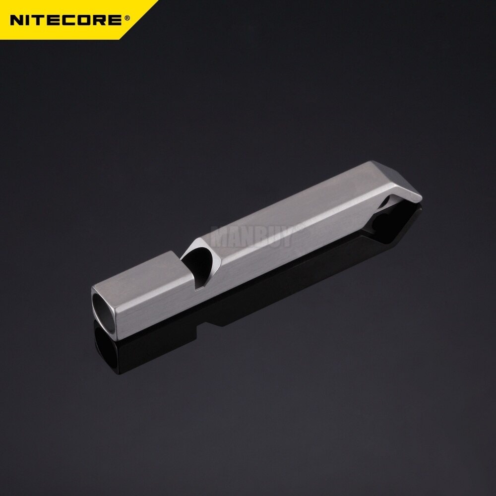 Peluit Gantungan Survival  Edc Suara 120 Db Nitecore Nws10 Pluit Outdoor Emergency Whistle Titanium Alloy