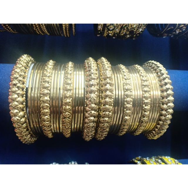 Gelang keroncong bridal nikah india gold imitasi aksesoris mata tidak luntur