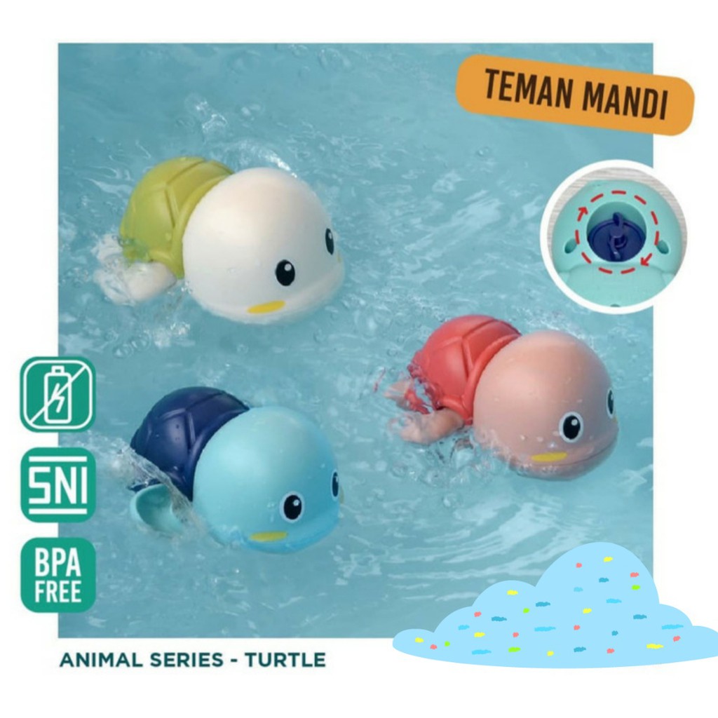 Mainan Mandi Anak Kura-Kura Baby Bath Toys