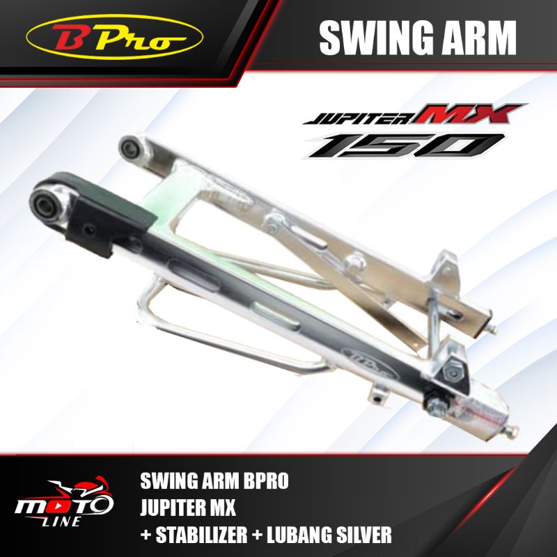 swing arm bpro jupiter mx + stabilizer + lubang silver