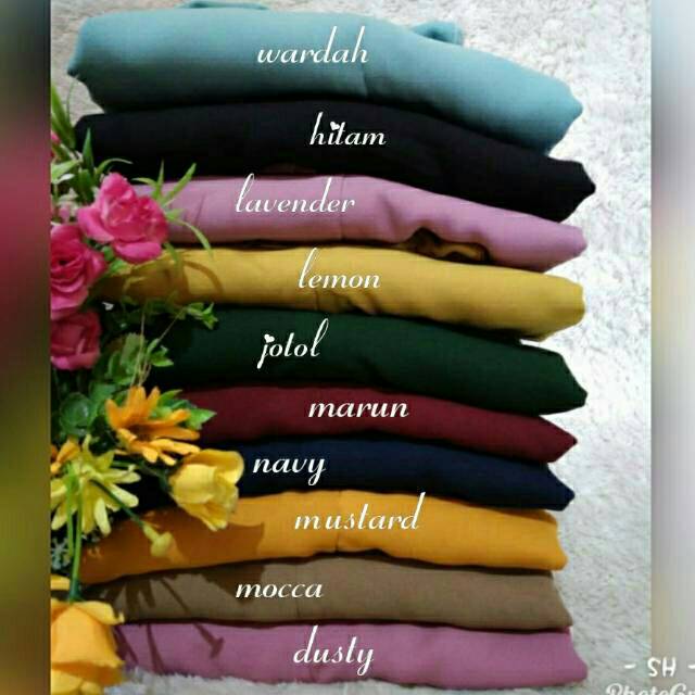 Gamis polos wolfis syar'i busui tali ada berkualitas