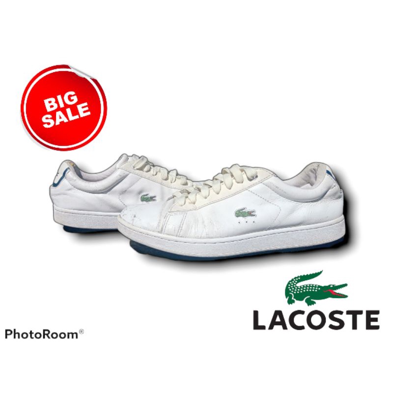 SEPATU LACOSTE SECOND •FREE 1 TOPI KEREN•[SECOND BRANDED ORIGINAL TERMURAH DAN BERKUALITAS]
