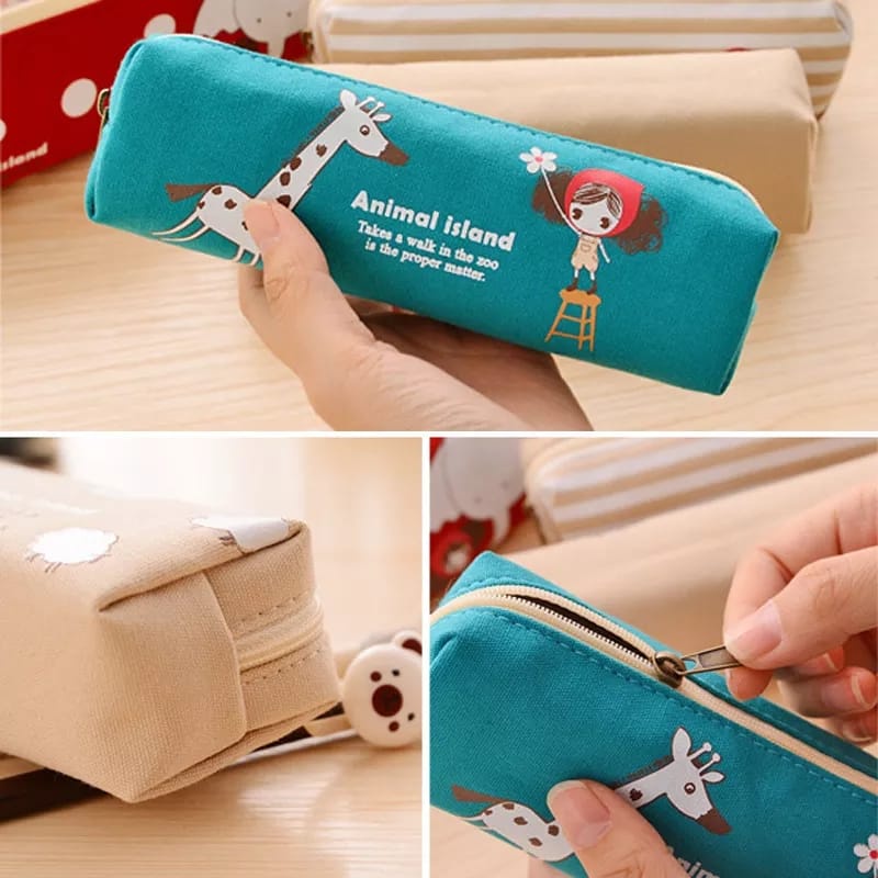 Tempat Pensil Anak Sekolah Motif Lucu Import Full Colour Zipper Kotak Pensil Resleting Import Motif Unik Pencil Case Import Dengan Resleting Motif Lucu