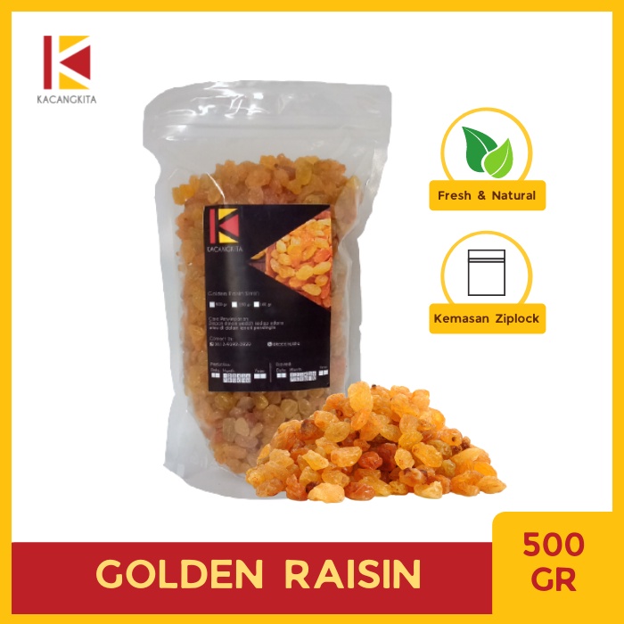 

Golden Raisin Kismis Kuning Mutiara Simin 500gr