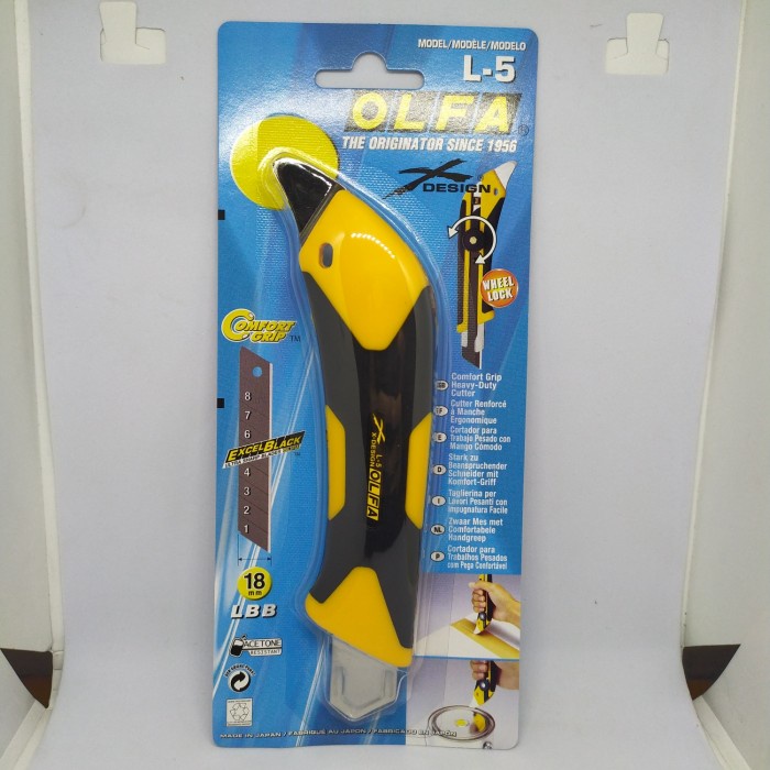 

Pisau Cutter 18mm L-5 Olfa Snap Off Blade Cutter