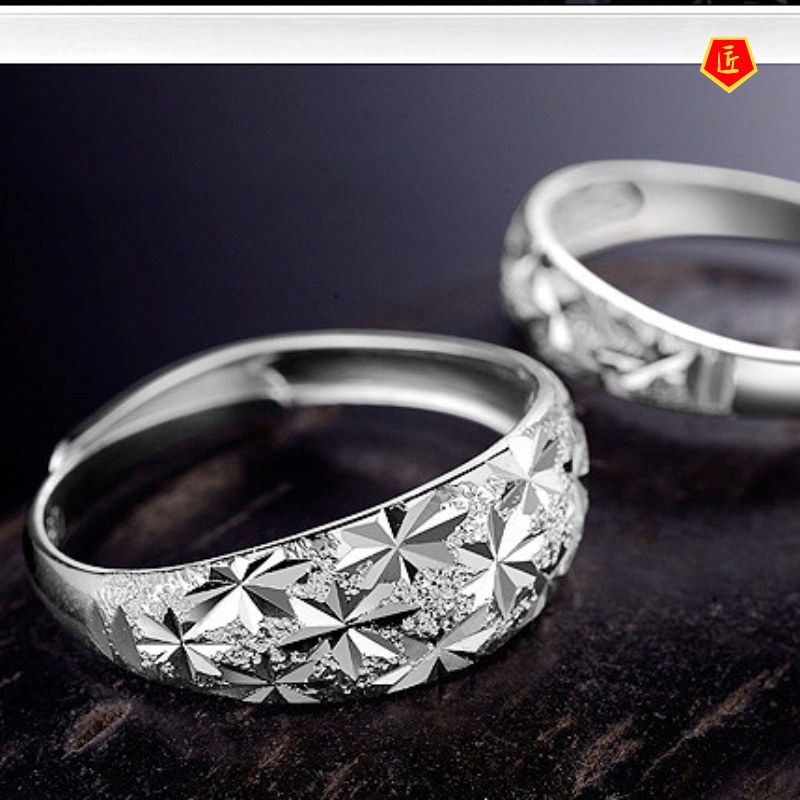 [Ready Stock]Simple Fashion Silver Couple Rings