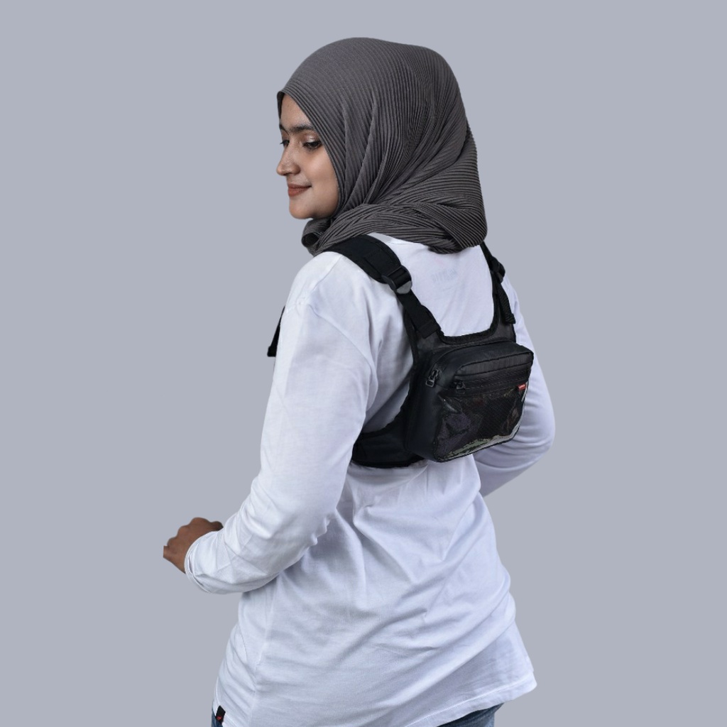 Chestbag Waterproof Outdoor Pria Premium/Tas Dada Fashion Terbaru Anti Air Bahan Bimo Fanteus