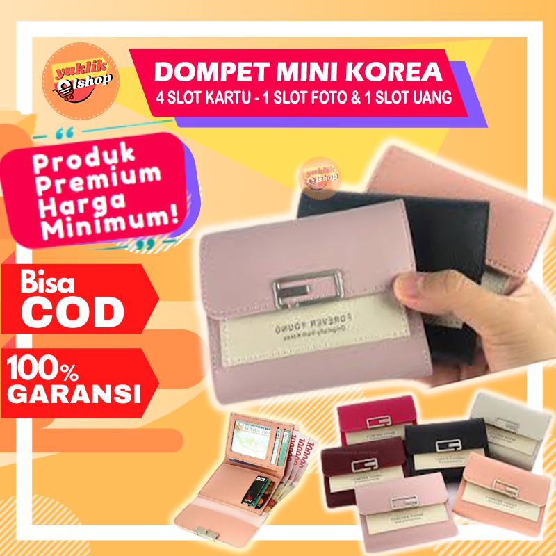 Dompet Wanita Mini Korea Lucu Import Murah Branded Original Terbaru Miniso Lipat Simple Ori - FY YC