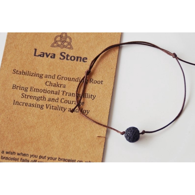 Yoga Wish Diffuser Lava Stone Volcano Stone Healing Gift Party Favor Bracelet